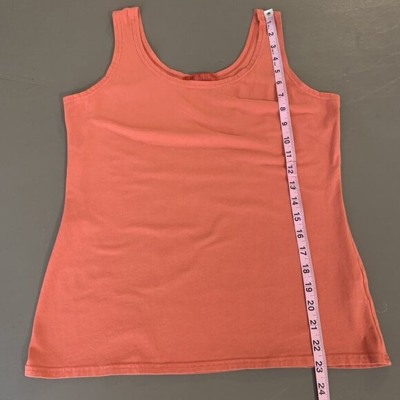 Cut Loose Womens L Tank Top Knit Sleeveless Orange Cotton Spandex Stretch Boho - Picture 8 of 12